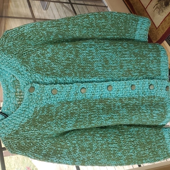 Vintage Unique Handmade Full Buttoned Sweater Sz. L Cardigan - Picture 2 of 7
